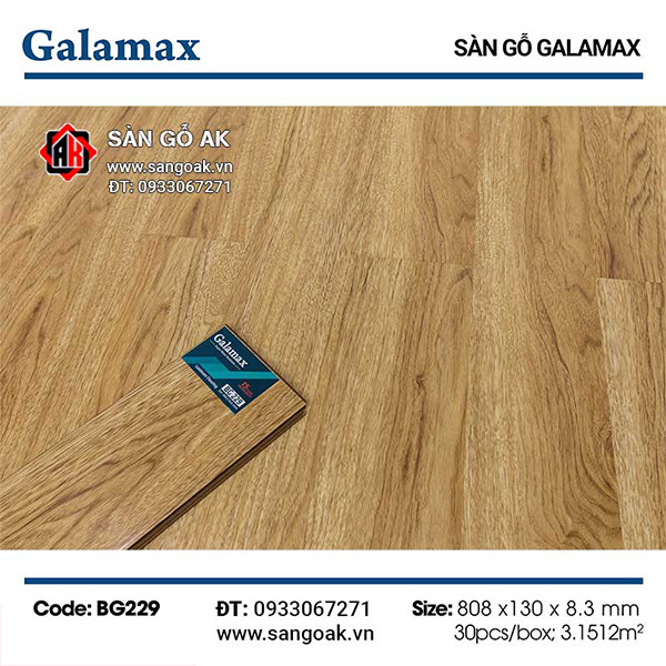 Sàn Gỗ Công Nghiệp TQ Galamax 8.3mm BG229
